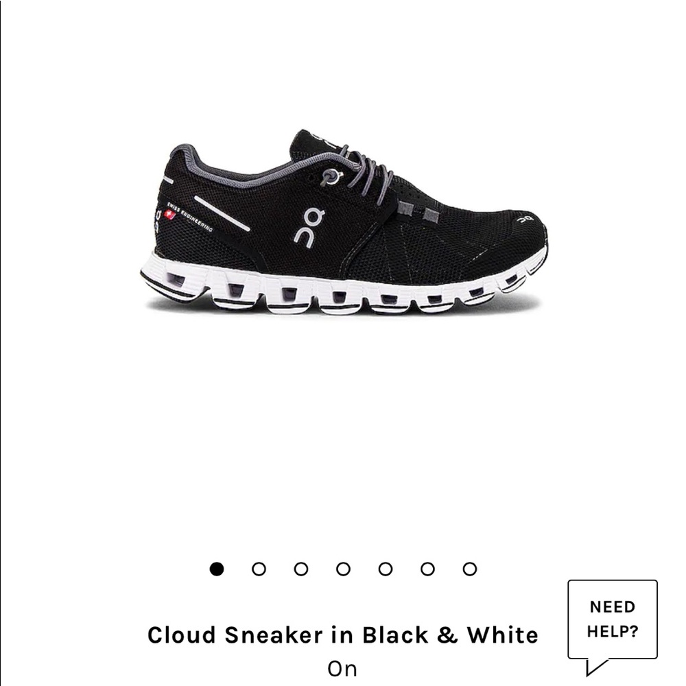 On Cloud Women’s Running Sneakers in Black & White